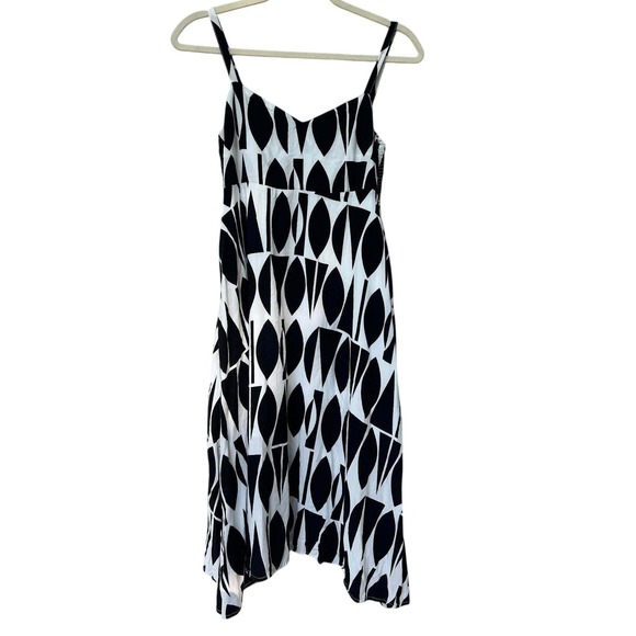 Millibon USA Dresses & Skirts - Millibon Strappy Oval Dress Medium Geometric Black White Boho Vacay Resort Sun